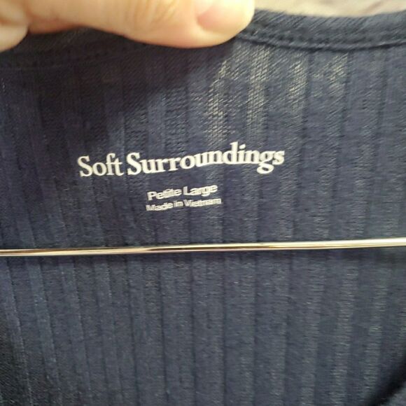 Soft Surrounding Dress PL Navy Blue Maxi Casual Coastal Minimalist - Picture 4 of 8